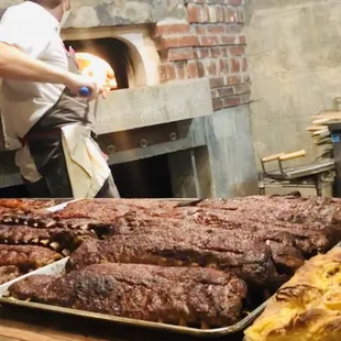 Fire-Roasted Ribs and Appalachian Cheddar Focaccia