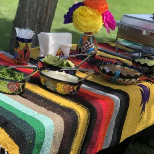 Setup for taco events.