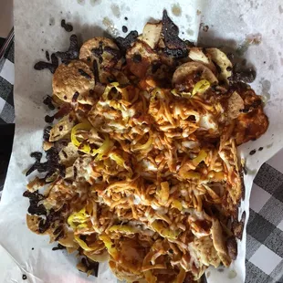 a close up of a pizza