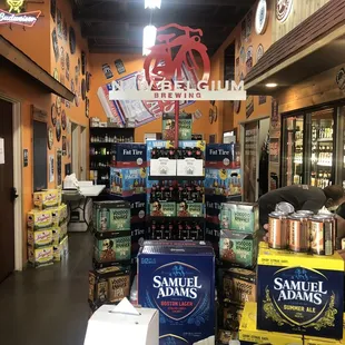 the inside of a store