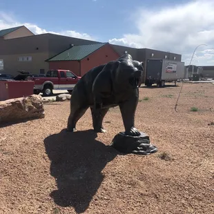 a black bear statue