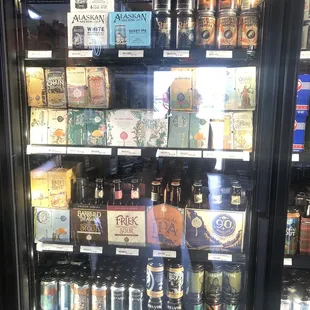 a display of beer