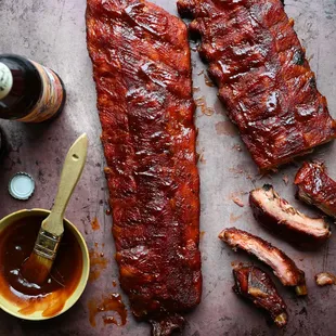 bbq ribs with bbq sauce