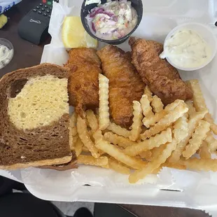 Cod fish fry.... A bit over seasoned this time. Couldn&apos;t eat it!!!