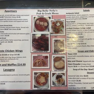 Updated Menu side 1