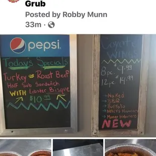 They now have the Coyote Wings in 4 amazing sauces yummy