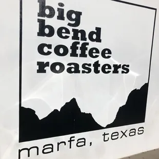 a sign for a coffee roaster