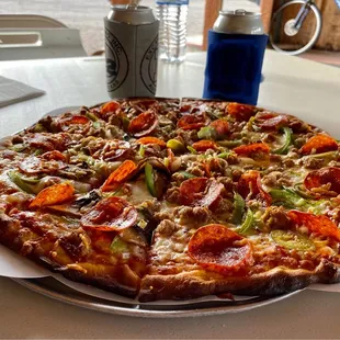 12" supreme pizza plus jalapeños (and BYOB!)