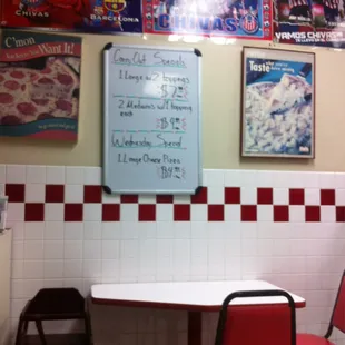 If you can read it. Their specials.