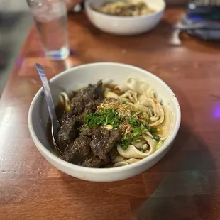 Cumin braised beef noodle bowl