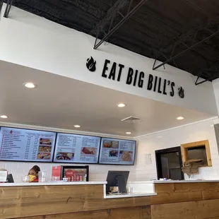 Menu and sweet cashier