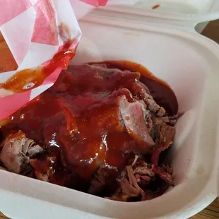 Brisket dinner combo.
