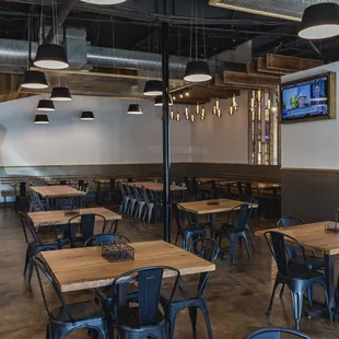 Spacious dining is available.