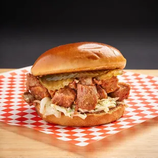 Big Billy's BBQ - Burnt Pork Ends Sandwich