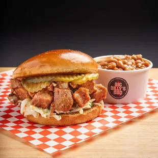 Big Billy's BBQ - Burnt Pork Ends Sandwich