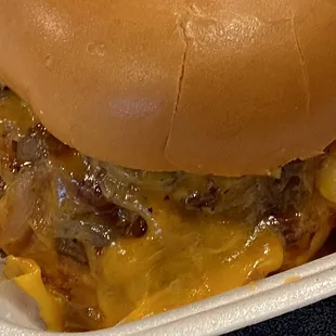 A nice juicy burger