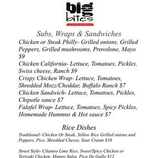 a menu for a restaurant