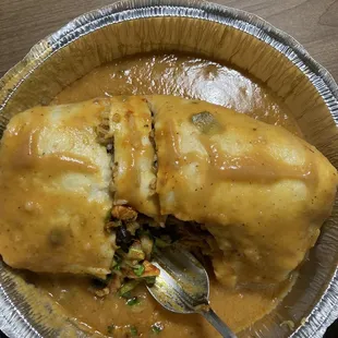 Al Pastor smothered burrito