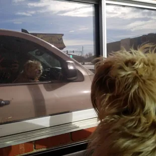 In the drive thru