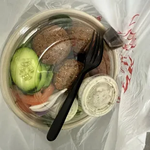 Rainbow Salad with Big Bites Patties