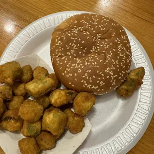 Cheeseburger Combo with Fried Okra