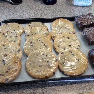 Cookies and Brownies baked daily