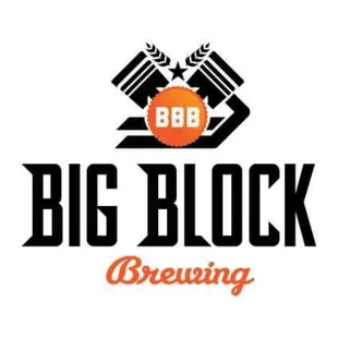 the logo for big block brewing