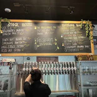 Beer menu