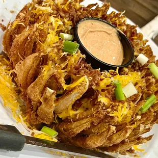 a plate of fried food