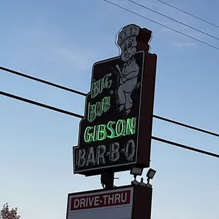 The sign out front