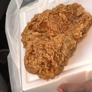 This pork chop was down right perfect.
