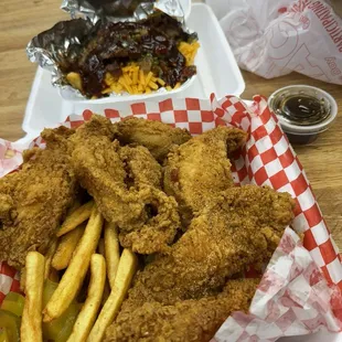 6 Piece Tender Small Loaded French Fries