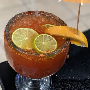 Michelada with a modelo