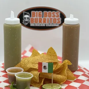 House-made Tomatillo Sauces and Chips