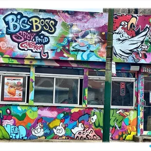 Big Boss Spicy Fried Chicken. Colorful Front U can&apos;t Miss!...But hard to Stop at least U are know this Spot. U can park cross the Street.