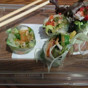 Half an order of spring rolls