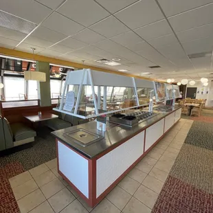 a buffet area