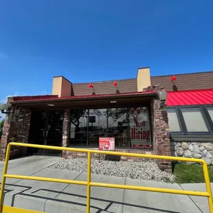 the front of the restaurant