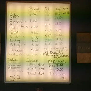 February 2018 menu