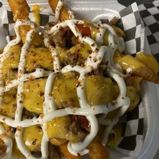 Big boys steak loaded fries it also comes in chicken and pulled pork and ground beef