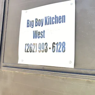 a sign on the door