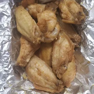 Barely cooked wings! Where's the sauce?