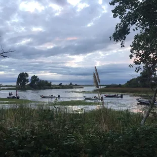 View of Tournament Boats Beginning Their Day on the Delta