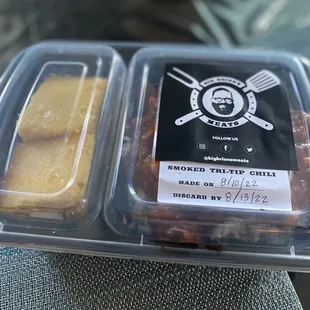 Food is conveniently packaged to go!