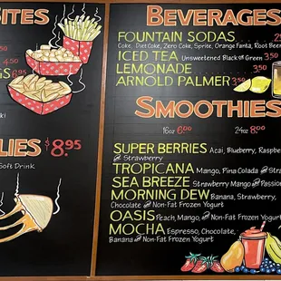 a menu for a restaurant