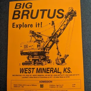 Big Brutus, West Mineral