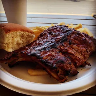 But life is stupid, the irony all lost on me  Rib Lunch Combo from #BigBs