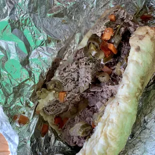 The combo beef sandwich