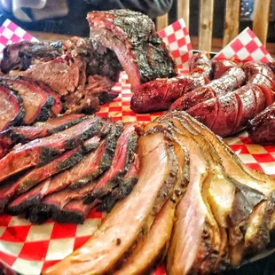 Brisket, Tri-Tip, Ribs, Hot Links and Smoked turkey