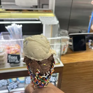 Chocolate Oreo and chocolate chip cookie dough